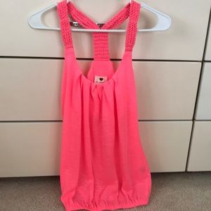 Hot pink braided racerback